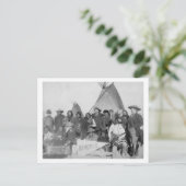 Carte Postale Hommes blancs (dont Buffalo Bill) et Lakota (Debout devant)