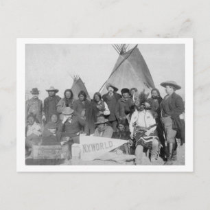Carte Postale Hommes blancs (dont Buffalo Bill) et Lakota