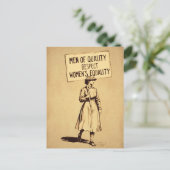 Carte Postale Hommes de qualité Respect de l'égalité des femmes (Debout devant)
