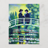 Carte postale Hommes en amour style Monet (Devant)