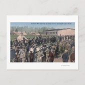 Carte Postale Hommes en rédaction de rapports au camp Lewis (Devant)