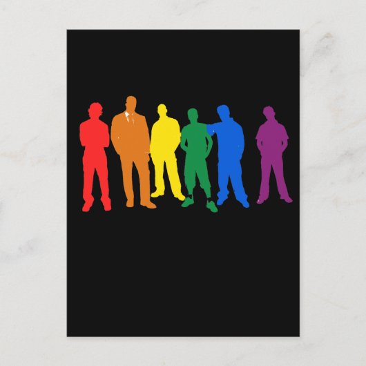 Carte Postale HOMMES gay pride (Devant)