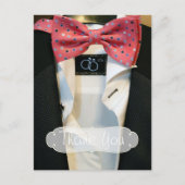 Carte Postale Hommes gays Mariage Merci (Devant)