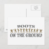 Carte Postale Hommes militaires - Bottes sur le terrain (Devant / Derrière)