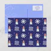 Carte Postale Hommes neigeux (Devant / Derrière)