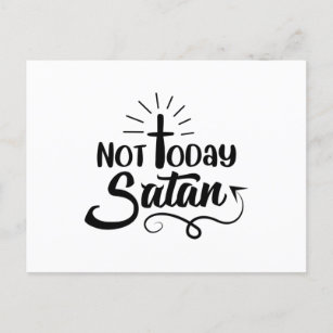 Carte Postale Hommes pas aujourd'hui Satan V-Neck Graphic T-Shir