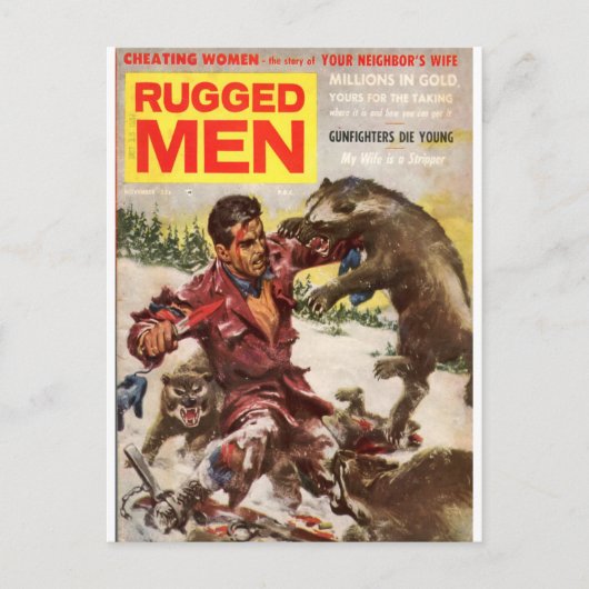 Carte Postale hommes robustes 1 (Devant)