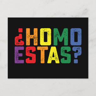 Carte Postale Homo Estas espagnol mexicain drôle Gay pride LGBTQ