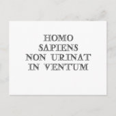 Carte Postale Homo Sapiens Non Urinat à Ventum (Devant)