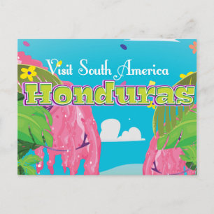 Carte Postale honduras dessin animé voyage impression.