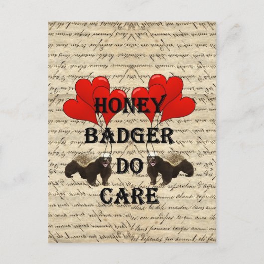 Carte Postale Honey badger s'occupe (Devant)