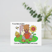 Carte Postale Honey Bear Ukrainien Folk Art (Debout devant)