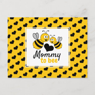 Carte Postale Honey Bee, Baby shower Invitation