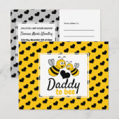 Carte Postale Honey Bee, Baby shower Invitation (Devant / Derrière)