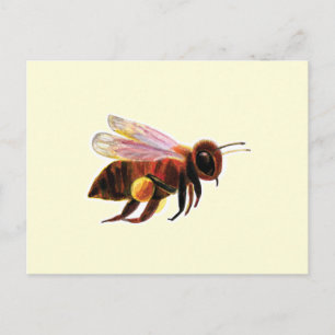 Carte Postale Honey Bee Flying