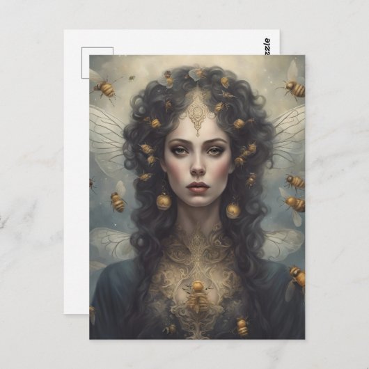 Carte Postale Honey Bee Goddess (Devant / Derrière)