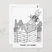 Carte Postale Honey Bee revient à sa ruche (Devant / Derrière)