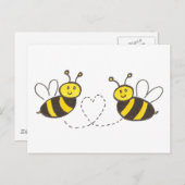 Carte Postale Honey Bees with Heart (Devant / Derrière)