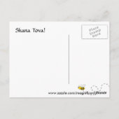 Carte Postale Honeybee Apple Rosh HaShana (Dos)