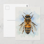 Carte Postale Honeybee – Watercolor Guardian (Devant / Derrière)
