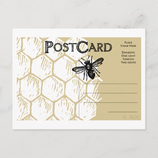 Carte postale Honeypeb Bee (Devant)