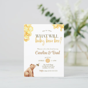 Carte Postale Honeypeb ce qui va bébé ours abeille Baby shower