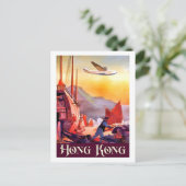 Carte Postale Hong Kong, bateaux sur le port de la ville, compag (Debout devant)