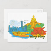 Carte Postale Hong Kong, Chine (Devant / Derrière)
