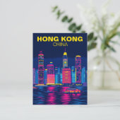Carte Postale Hong Kong, Chine Skyline Travel (Debout devant)