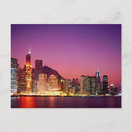 Carte Postale Hong Kong la nuit (Devant)
