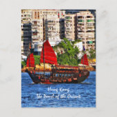 Carte Postale Hong Kong Sampan La perle de l'Orient (Devant)