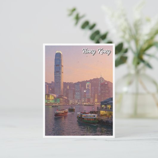 Carte Postale Hong Kong Victoria Harbour Travel (Debout devant)