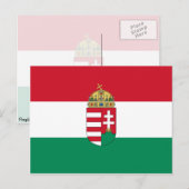 Carte Postale Hongrie Avec Armes (État), Hongrie (Devant / Derrière)