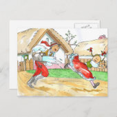 Carte postale hongroise vintage pour Pâques (Devant / Derrière)