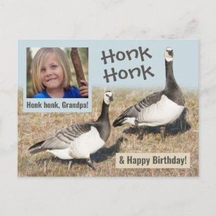 Carte Postale Honk klaxk + anniversaire de grand-père CC0317