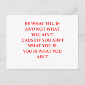 Carte Postale honnêteté (Devant)