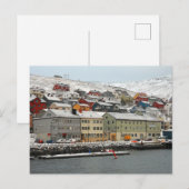Carte Postale Honningsvåg, Norvège (Devant / Derrière)