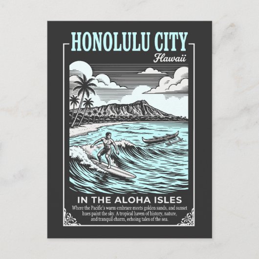 Carte Postale Honolulu City Hawaii In The Aloha Isles (Devant)