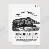 Carte Postale Honolulu City Hawaii USA (Devant / Derrière)
