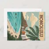 Carte Postale Honolulu : Diamond Head Beach Paradise (Devant / Derrière)