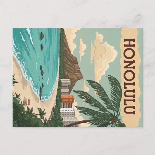 Carte Postale Honolulu : Diamond Head Beach Paradise (Devant)