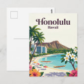 Carte Postale Honolulu États-Unis (Devant / Derrière)