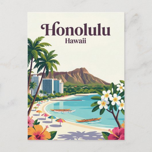 Carte Postale Honolulu États-Unis (Devant)