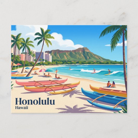 Carte Postale Honolulu États-Unis (Devant)