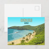 Carte Postale Honolulu Hanauma Bay Beach Hawaii Vintage (Devant / Derrière)