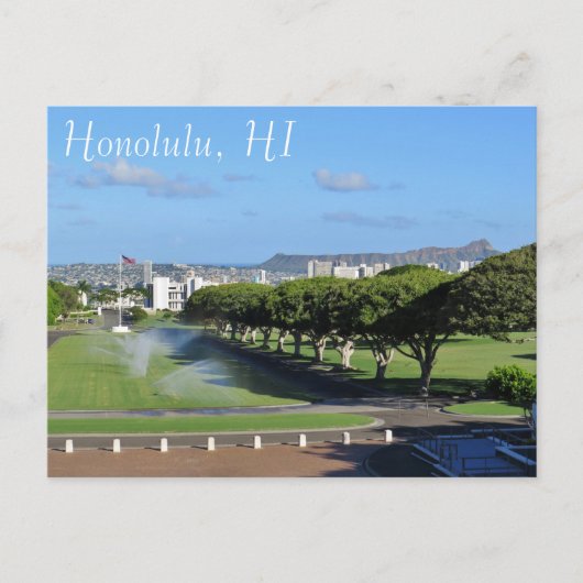Carte Postale Honolulu Hawaii Diamond Head Punchbowl Crater (Devant)