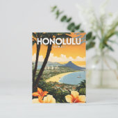Carte Postale Honolulu Hawaii Nostalgic Travel (Debout devant)