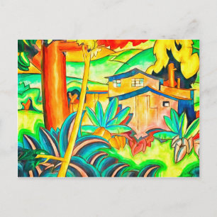 Carte Postale Honolulu Hawaii Vintage Art Colorful Home