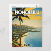 Carte Postale Honolulu Nostalgic Travel (Devant / Derrière)