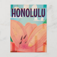 honolulu Vintage voyage Poster
